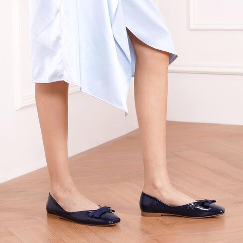 C.Paravano Women's Flats | Ballet Flats Shoes for Women | Square Toe Flats| Bowknot Comfortable Casual Dressy Women Shoes in Saudi Arabia