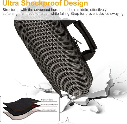 Hard Travel Caryying Case Compatible with JBL Xtreme 4/3 Bluetooth Speaker - Shockproof, Waterproof, Scratch-Resistant - Ideal for Travel and Storage (black+white) in Saudi Arabia