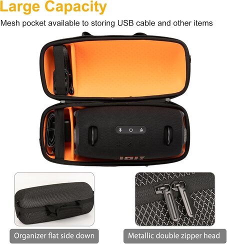 Hard Travel Caryying Case Compatible with JBL Xtreme 4/3 Bluetooth Speaker - Shockproof, Waterproof, Scratch-Resistant - Ideal for Travel and Storage (black+white) in Saudi Arabia