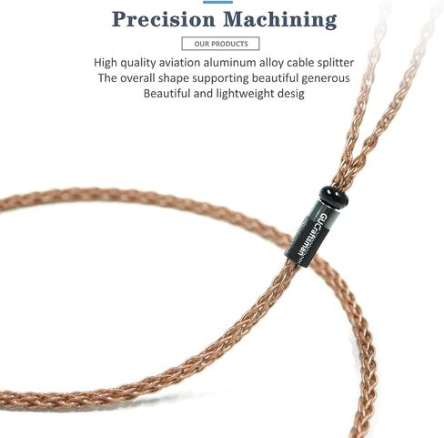 كابل سماعة أذن GUcraftsman MMCX Plug 6N أحادي كريستال نحاسي 2.5 مم/4.4 مم كابل ترقية سماعة الأذن لسماعات SE846 w60 w80 xelento Solaris Andromeda Atlas AK T9iE MkII (قابس 2.5 مم) in Kuwait