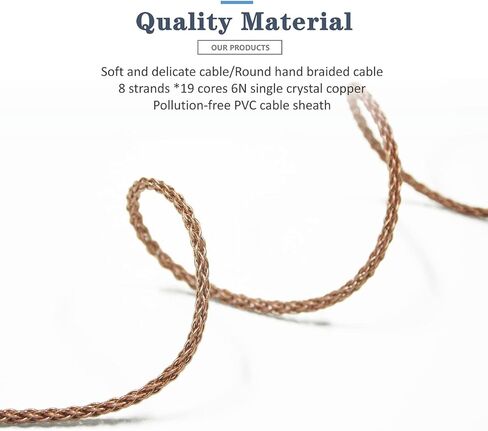 كابل سماعة أذن GUcraftsman MMCX Plug 6N أحادي كريستال نحاسي 2.5 مم/4.4 مم كابل ترقية سماعة الأذن لسماعات SE846 w60 w80 xelento Solaris Andromeda Atlas AK T9iE MkII (قابس 2.5 مم) in Kuwait