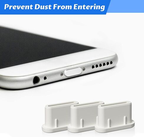 60 PCS Type C Anti Dust Plugs,USB Type C Anti Dust Plugs Cover,Type C Charging Port Protectors Plug Compatible with iPhone 15 Plus Pro Max,Samsung Galaxy S20 S21 S22 S23(White) in Saudi Arabia