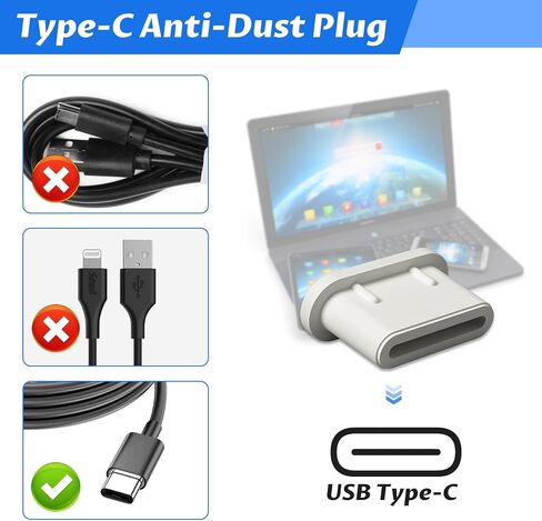 60 PCS Type C Anti Dust Plugs,USB Type C Anti Dust Plugs Cover,Type C Charging Port Protectors Plug Compatible with iPhone 15 Plus Pro Max,Samsung Galaxy S20 S21 S22 S23(White) in Saudi Arabia