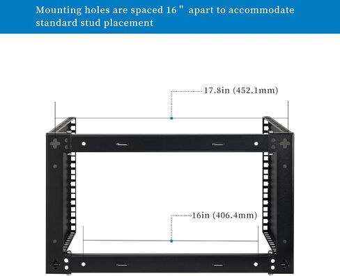 6U Wall Mount Network Rack - Patch Panel Bracket for Server and Network Equipment – 11.25 inch Deep – Heavy Duty 150lbs Capacity in Kuwait