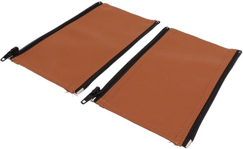 Garosa 2Pcs Baby Stroller Protective Handle Cover PU Leather Stroller Handlebar Covers Zipper Opening Closing Design Stroller Handle Sleeve Non Slip Comfortable Elastic Stroller Cover (Brown) in Saudi Arabia