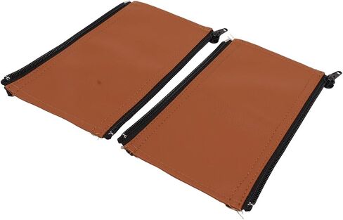Garosa 2Pcs Baby Stroller Protective Handle Cover PU Leather Stroller Handlebar Covers Zipper Opening Closing Design Stroller Handle Sleeve Non Slip Comfortable Elastic Stroller Cover (Brown) in Saudi Arabia