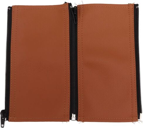 Garosa 2Pcs Baby Stroller Protective Handle Cover PU Leather Stroller Handlebar Covers Zipper Opening Closing Design Stroller Handle Sleeve Non Slip Comfortable Elastic Stroller Cover (Brown) in Saudi Arabia