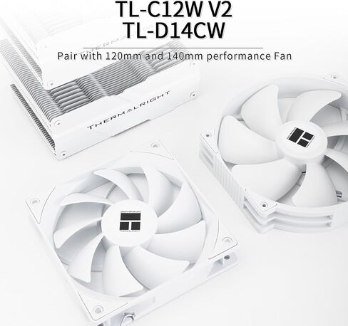 مبرد هواء Thermalright Peerless Assassin 140 أبيض لوحدة المعالجة المركزية، 6 أنابيب حرارية، مراوح PWM مزدوجة وأبراج مزدوجة، تبريد وحدة المعالجة المركزية بارتفاع 158 مم مع غطاء علوي، لـ AM4/AM5 وIntel LGA 1851/1700/1150/1151/1200 in Saudi Arabia