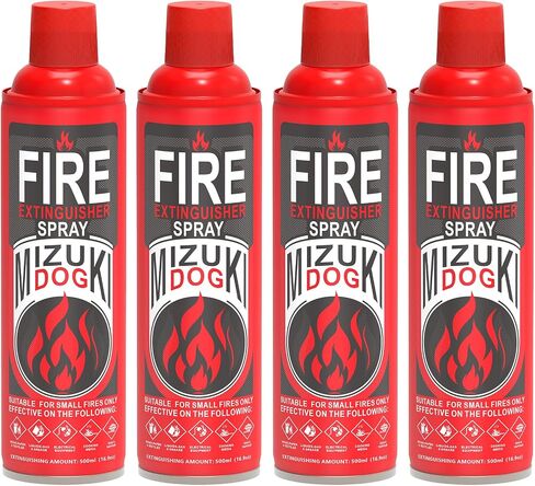 6-Pack Portable Fire Extinguisher for Home – Small ABCK Fire Extinguisher Spray with Mounting Bracket – Ideal for Vehicle, Kitchen, house– Prevents Reignition, 8-in-1 Extinguishing Solution in Kuwait