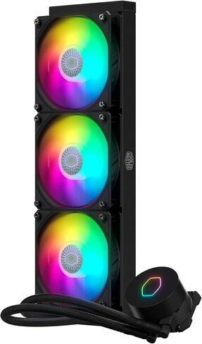 كولر ماستر ماستر ليكويد ML360L ARGB V2 مبرد سائل لوحدة المعالجة المركزية - أسود | دعم مقبس وحدة المعالجة المركزية Intel & AMD AM5، AM4، AM3 LGA1700، 1200، 2066، 1151 | مضخة الغرفة المزدوجة من الجيل الثالث | 360 ملم AIO ذات حلقة قريبة in Kuwait