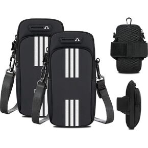 Phone Holder for Running Armband,2 Pack Cell Phone Purse Small Crossbody Bags for Women Men Kids,iPhone 15 14 13 12 11 Pro Max Xs Xr X 8 7 Plus Galaxy Ultra Note Arm Band Sleeve Carrier Pouch