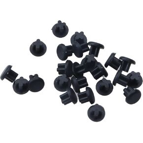25 pcs Rubber Dust Plugs Caps 3.5 mm Small Protector Headphone Jack Dust Plug Covers for Mobile Phone Laptop Desktop Computer Earphone (Black)