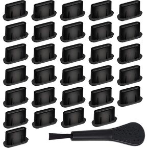 30Pcs USB C Dust Plug, USB Type C Anti Dust Port Cover Type-C Charging Port Protector Compatible with Samsung Galaxy Google Pixel Moto G TCL UMIDIGI OnePlus Nord & Type C Port Device