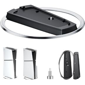 Vertical Stand for PS5/PS5 Slim Console Disc and Digital with Screw, Non-Slip Base, Minimalist Design, Easy to Install, Nice Look, PlayStation 5 Base Accessories.