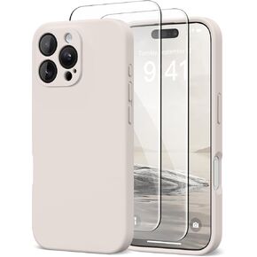 Magnetic for iPhone 16 Pro Max Case, Compatible with MagSafe, [Full Camera Protection][2 Screen Protectors] Silicone Shockproof Protective Phone Case for iPhone 16 Pro Max 6.9", Calke Green