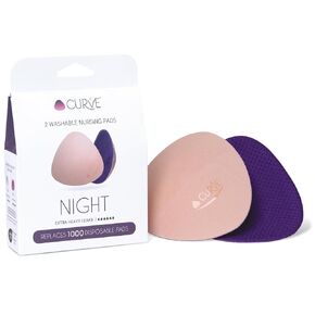 Essential Night - 2 Nursing Pads - Ultra Absorbent - Reusable & Washable Breast Pads - Extra Heavy Leaks - Stay Dry All Night, Eco-Friendly. Say Goodbye to Disposable Pads