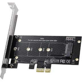 Black M.2 PCIe to PCIe 3.0 x1 NVMe Controller Expansion Card for M-Key M.2 SSD 2280/2260/2242/2230 Riser Card,Supports M2 NGFF PCI-e 3.0, 2.0,1.0 Memory Card Adapters Memory Card Accessories