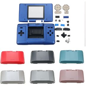 Full Housing Case Cover Shell with Buttons for NDS Console Replacement (Silver)