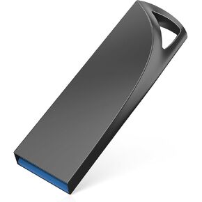 64GB USB 3.0 Flash Drive, Waterproof Metal USB Memory Stick, Slim Thumb Drive Portable Pen Drive with Keychain Hole Stylish Jump Drive for PC Computer Car - Gray