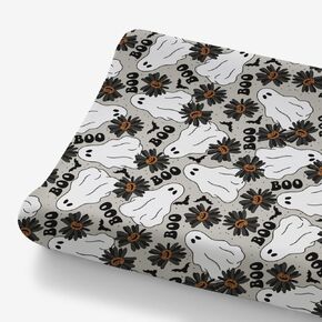 HawSkgFub غطاء وسادة تغيير حفاضات الهالوين المخيف جاك أو اليقطين لطفلة صبي، أسود بو ديزي زهرة الخفافيش ملاءة طاولة تغيير الحفاضات، ناعمة قابلة للتمدد وآمنة وملائمة لتغيير الحفاضات مقاس 32/34 × 16 in Kuwait