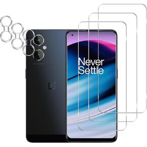 [3+3 Pack] Screen Protector and Camera Lens Protector for OnePlus Nord N20 5G, HD Anti-Scratch Anti-Fingerprint Tempered Glass Screen Protector, for OnePlus Nord N20 5G