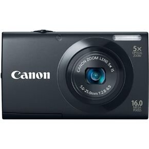 كاميرا Canon PowerShot A3400 IS 16.0 ميجابكسل رقمية مع تكبير بصري 5x وعدسة واسعة الزاوية 28 مم مع تسجيل فيديو عالي الدقة 720 بكسل ولوحة لمس LCD 3.0 بوصة (أسود) (متجدد) in Saudi Arabia