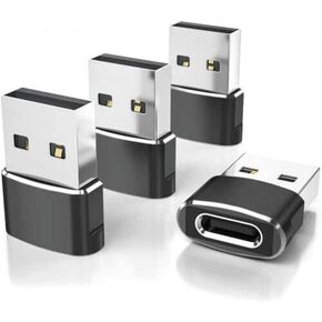5 PackUSB C Female to Male Adapter,Type A Power Charger Cable… (Blue)