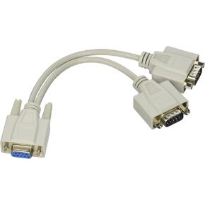 QVS CC317Y Serial Splitter - Db-9 (F) to Db-9 (M)