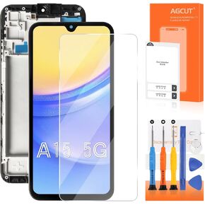 INCELL for Samsung Galaxy A15 5G Screen Replacement for Samsung A15 5G LCD Display SM-A156U SM-A156P SM-A156W LCD Digitizer Screen Touch Assembly Black with Frame