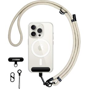 Phone Lanyard Crossbody - 8mm Thick Cell Phone Lanyard | Anti-Theft Cell Phone Strap Crossbody | Lanyard for iPhone, Samsung & More | for Traveling, Hiking, Daily Use - Black