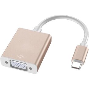 RIIPOO USB C to VGA Adapter, Type C to VGA Converter Compatible with Thunderbolt 3/4 MacBook Pro/Air 2023, iPad Pro, iMac, iPhone 15 Pro/Max, Surface Book 2/3, S23, XPS 17 and More