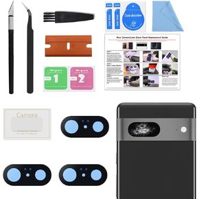 3 Pack for Pixel 7 Back Rear Camera Lens Glass Replacement, Back Camera Lens with Premium Lens Protector Compatible with Pixel 7, Included Instruction Manual, Toolkit