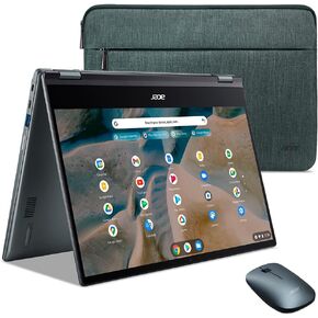 acer Chromebook Spin 514 CP514-1H-R0VX Laptop | AMD Ryzen 3 3250C | 14" FHD IPS Touch Display | 8GB DDR4 | 64GB eMMC | Wi-Fi 5 | HD Webcam | Backlit Keyboard | Chrome OS | Sleeve | Mouse | Green