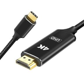 USB C to HDMI Cable 3ft/1M (4K@30Hz), Thunderbolt 3 Compatible USB Type C HDMI Cable Compatible for MacBook Pro MacBook Air iPad Pro iMac ChromeBook Pixel
