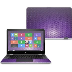 MightySkins Skin Compatible with HP Pavilion x360 15" (2017) - Purple Diamond Plate | Protective, Durable, and Unique Vinyl Decal wrap Cover | Easy to Apply, Remove | Made in The USA
