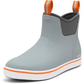 Men’s Deck Boots Waterproof Fishing Boots Men Rain Boots Anti-Slip Ankle Rubber Boots Outdoor Work Boots for Mens Fishing Working