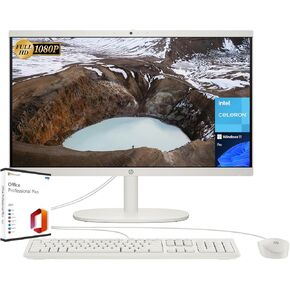 HP 2024 Newest All-in-One Desktop, 21.5" FHD Display, Intel Celeron J4025 Processor, 32GB RAM, 2TB SSD, Intel UHD Graphics 600, Webcam, WiFi 6, Windows 11 Pro, with Microsoft Office Lifetime License