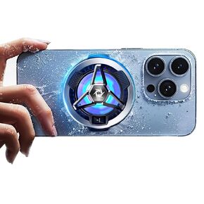 Phone Cooler for Gaming, Magnetic Semiconductor Cooler for MagSafe iPhone 12 13 14 15 Series, Portable Cell Phone Cooling Fan Radiator for Android/Tablet/iPad