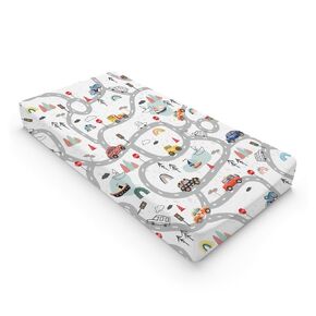 Cartoon Road Car Vehicles Changing Pad Cover City Roadway Truck Boat Mountain Forest Rainbow Diaper Changing Table Cover Sheets for Boy Girl Soft Breathable Stretch Fitted Change Table Mats 32''x16''