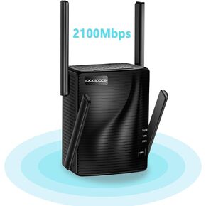 WiFi Extender - WiFi Booster,2100 Mbps,WiFi Range Extender,WiFi Repeater,Wireless Extender for Home,5G&2.4G Dual Band,Gigabit Port&WPS Button,360 Degree Full Coverage