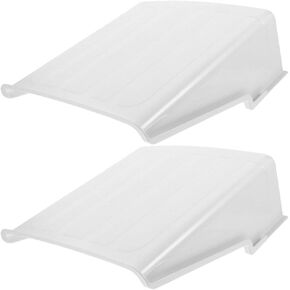 2Pcs Security Camera Sun Rain Cover Shield Cover Shield for Surveillances Camera Protective Roof for Dome/Bullet Outdoor Camera, 27.00X26.50X9.50CM, White