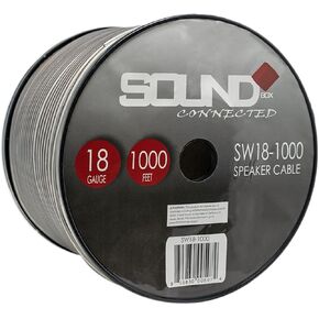 18 Gauge 1000' Roll Speaker Wire 18 Ga Cable Clear Home/Car 1000 Ft. Spool
