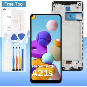 Yondista for Samsung Galaxy A21s LCD Display SM-A217F SM-A217F/DS SM-A217M SM-A217M/DS SM-A217N Screen Replacement Touch Digitizer Assembly(Black with Frame)