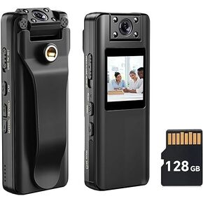 كاميرا الجسم BOBLOV A22 بسعة 128 جيجابايت، وكاميرا فيديو ببطارية 2200 مللي أمبير في الساعة مع رؤية ليلية، وتسجيل لمدة 11 ساعة للمشي، والسفر، وإنفاذ قانون الشرطة in Kuwait