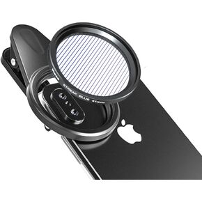Kase 41mm Magnetic Blue Streak Filter for iPhone,Cell Phone Camera Lens Special Effects Filter Anamorphic with Clip for iPhone 13 12 11 8 7 XR X XS,Samsung Xiaomi OnePlus