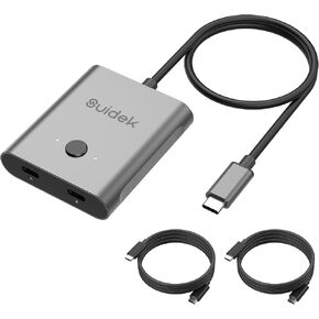 محول USB C، ثنائي الاتجاه 1 في 2 مخرج/2 في 1 مخرج USB C يدعم 8K@60 هرتز فيديو 100 وات، نقل بيانات 10 جيجابت في الثانية، متضمن كابل USB C in Kuwait