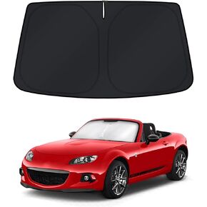 KUST Windshield Sun Shade for Mazda MX-5 Miata Convertible 2017 2018 2019 MX5 Window Sunshade Sun Visor Protector Foldable Blocks UV Rays Keep Your Car Cooler