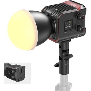SmallRig RC 100B COB Video Light, Bi-Color Video Light 2700K-6500K, Type-C PD Fast Charging, Built-in Battery Plate, Light with App Control for Photography and Photo Studio, Standard Version - 4893