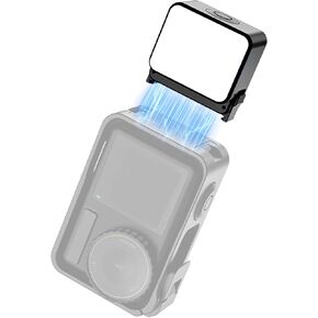 ULANZI LM18 Mini LED Action Camera Vlogging Light Video Light Waterproof Photography Magnetic Fill Lighting for DJI Osmo Action 3/4 Camera Cage Accessories and Osmo Pocket 3/4 Accessories