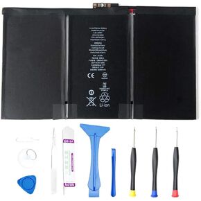 A1376 Battery Compatible with iPad 2 2nd Generation (Not for Air 2) A1395 A1396 A1397 3.8V 25Wh Replacement Batteries with Tool Kit